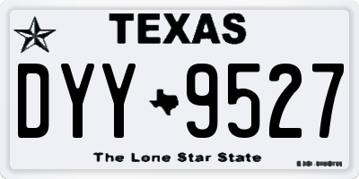 TX license plate DYY9527