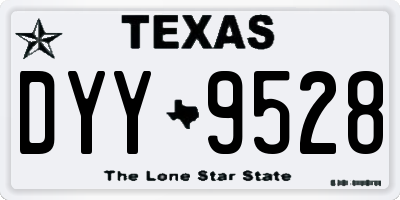 TX license plate DYY9528