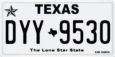 TX license plate DYY9530