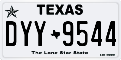 TX license plate DYY9544