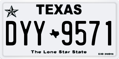 TX license plate DYY9571
