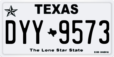TX license plate DYY9573