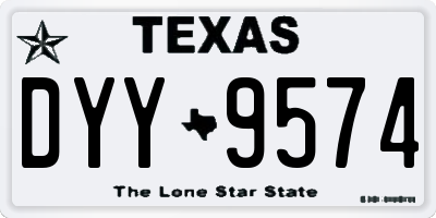 TX license plate DYY9574