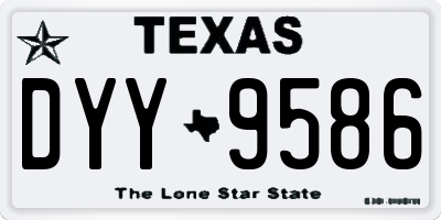 TX license plate DYY9586