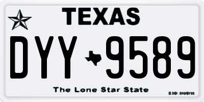 TX license plate DYY9589