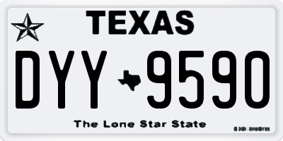 TX license plate DYY9590