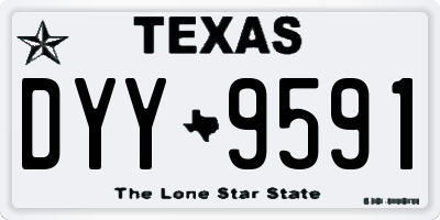 TX license plate DYY9591