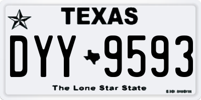TX license plate DYY9593