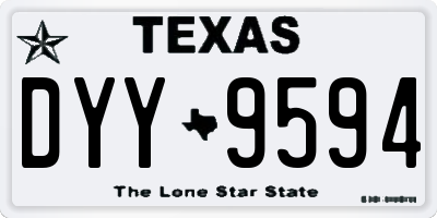 TX license plate DYY9594