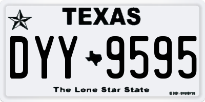 TX license plate DYY9595