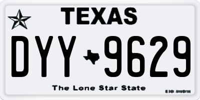 TX license plate DYY9629