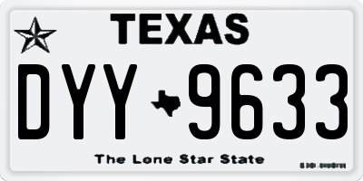 TX license plate DYY9633
