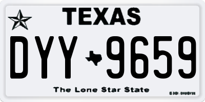 TX license plate DYY9659