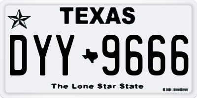 TX license plate DYY9666
