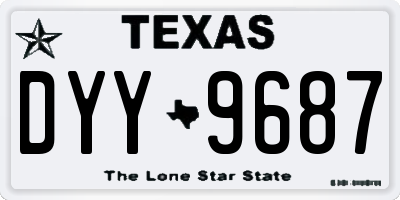 TX license plate DYY9687
