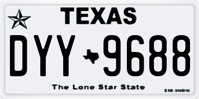 TX license plate DYY9688