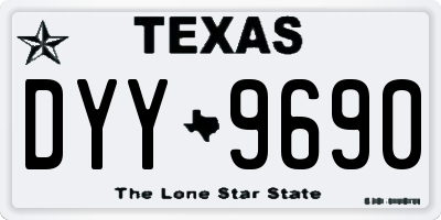 TX license plate DYY9690