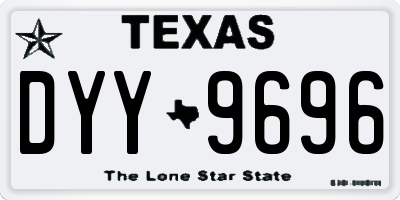 TX license plate DYY9696