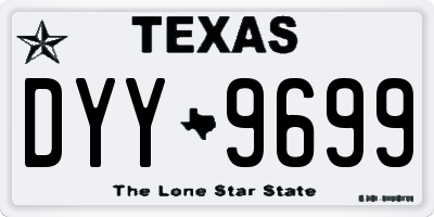 TX license plate DYY9699