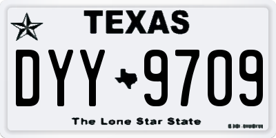 TX license plate DYY9709