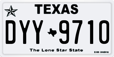 TX license plate DYY9710