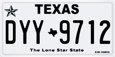 TX license plate DYY9712