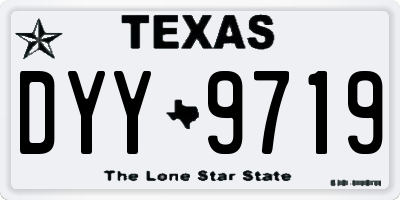 TX license plate DYY9719