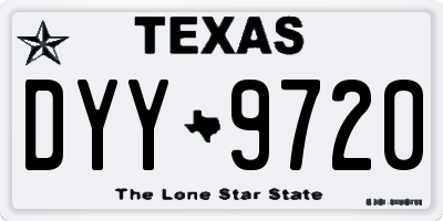 TX license plate DYY9720