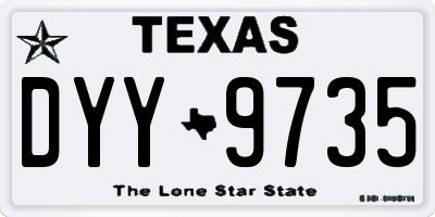 TX license plate DYY9735
