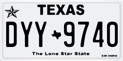 TX license plate DYY9740
