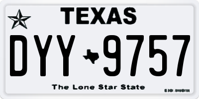TX license plate DYY9757