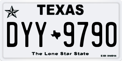 TX license plate DYY9790