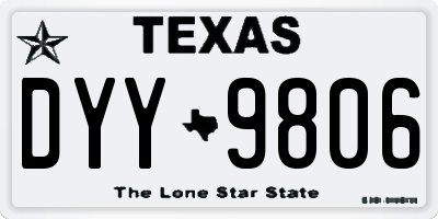 TX license plate DYY9806