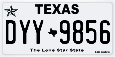 TX license plate DYY9856