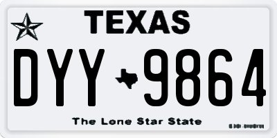 TX license plate DYY9864