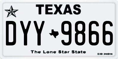TX license plate DYY9866