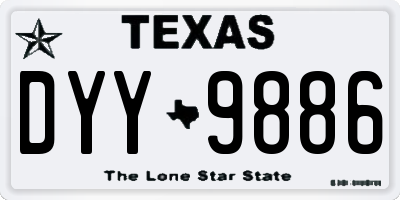 TX license plate DYY9886