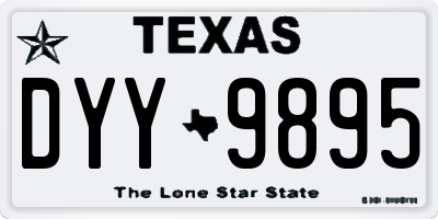 TX license plate DYY9895