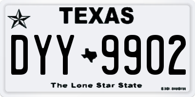 TX license plate DYY9902