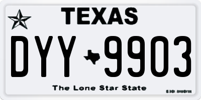 TX license plate DYY9903