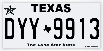 TX license plate DYY9913
