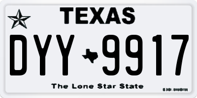 TX license plate DYY9917