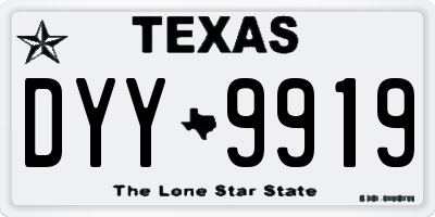 TX license plate DYY9919