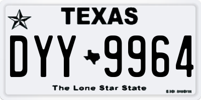 TX license plate DYY9964