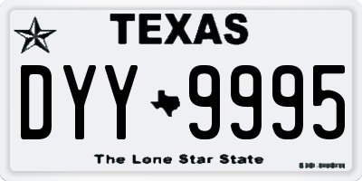 TX license plate DYY9995