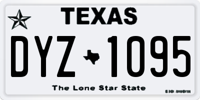 TX license plate DYZ1095