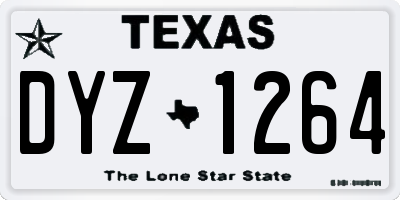 TX license plate DYZ1264