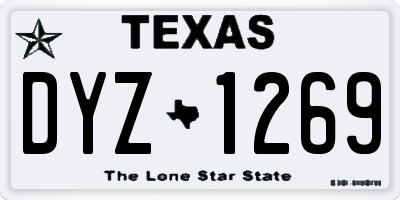 TX license plate DYZ1269