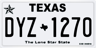 TX license plate DYZ1270