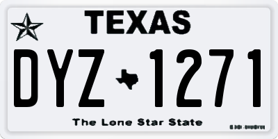 TX license plate DYZ1271